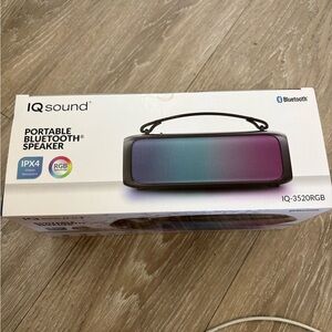 IQ-3520RGB Portable Bluetooth Speaker with RGB Lighting (Black)